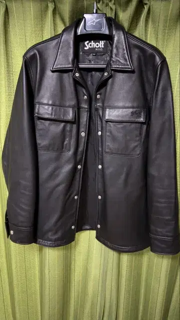 Schott 램 레더 패치 포켓 셔츠