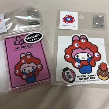 마이멜로디 변신 미야쿠미야쿠 마그넷&스티커 세트