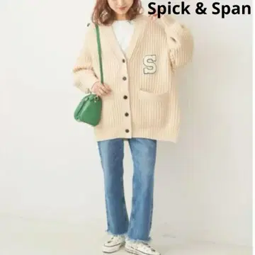 [ 새상품 ] Spick & Span 레터맨 빅 가디건