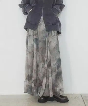 jeanasis(지나시스) 뉴앙스 프린트 플레어 스커트 S 사이즈
