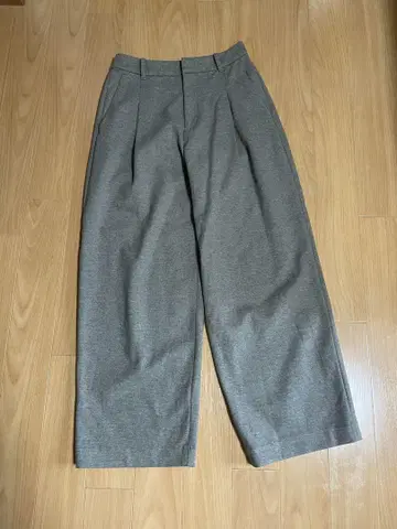 UNIQLO 브러쉬드 저지 턱 와이드 팬츠