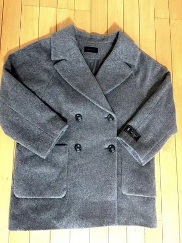 새상품급 CAPSULE ROSSA 그레이 울 코트