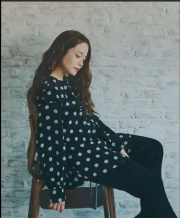 타카야마 나오코 GLOBAL WORK 꽃무늬 긴팔 셔츠