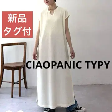 새상품 [ M ] CIAOPANIC TYPY 서멀 스키퍼 원피스 화이트