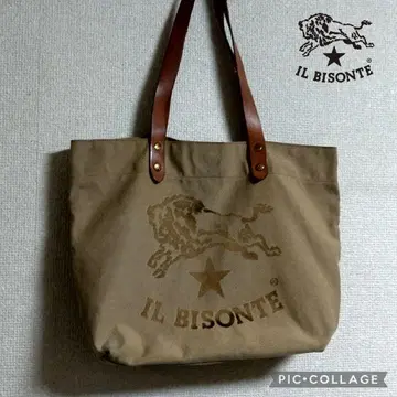 IL BISONTE 토트백 나일론 가죽