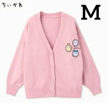 [ 미사용 ] 치이카와 (먼작귀) 시마무라 니트 가디건 핑크 M 사이즈