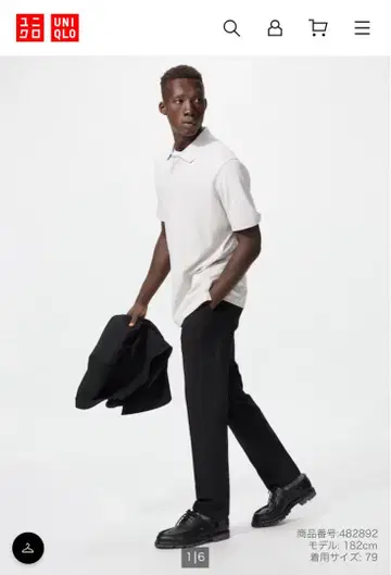 UNIQLO 감동 팬츠 2개 세트 블랙 허리 82 기장 76