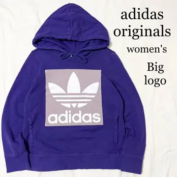 adidas 트레포일 로고 맨투맨 풀오버 후드티 여성용
