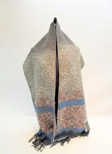 가을/겨울 신상 머플러 캐시미어 함유 자카드 꽃무늬  그라데이션