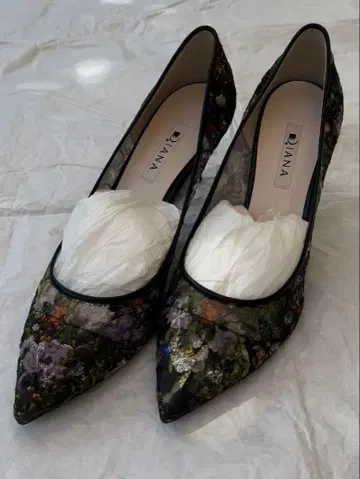 미사용에 가까운 레어 DIANA 회화 시리즈 펌프스 25.5cm 일본제