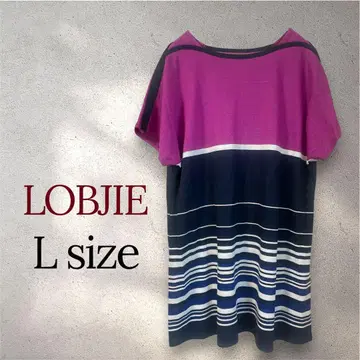 로브제 LOBJIE 보더 스트라이프 튜닉 L 사이즈 루즈핏 가을 컬러