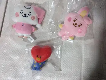 BT21 폭신폭신 마스코트 2종 봉제 인형 소프트 비닐 TATA
