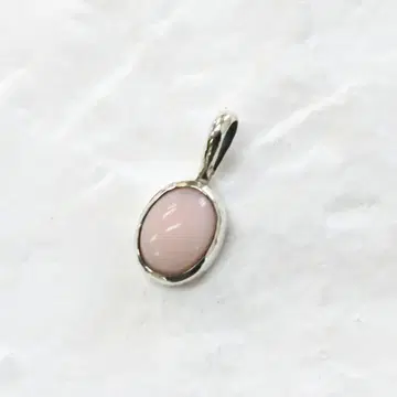 핑크 오팔 실버 펜던트 핸드메이드 목걸이