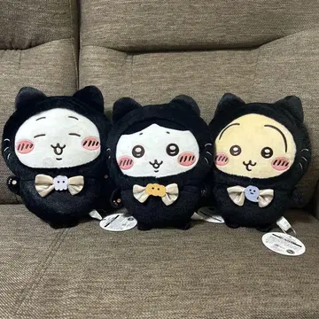 치이카와 (먼작귀) 검은 고양이 봉제 인형 3종 세트