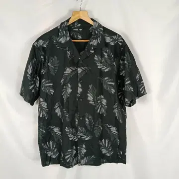 UNIQLO 반팔 셔츠 하와이안 셔츠 보타니컬 XL 블랙 B3714