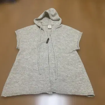 NATURAL LAUNDRY 천연 세탁소 니트 후드 부착 베스트