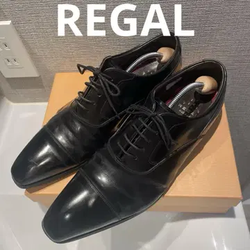 REGAL 블랙 스트레이트 팁 리걸 남성용 26cm 22FR