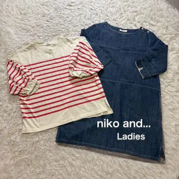 niko and - 원피스 티셔츠 2세트 7부 소매 여성용