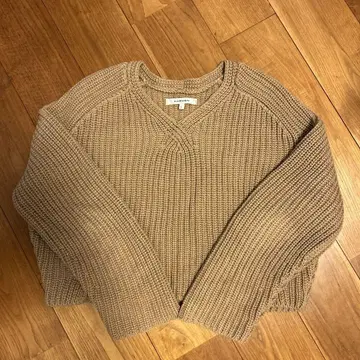 CARVEN 코튼 V넥 스웨터 / 베이지