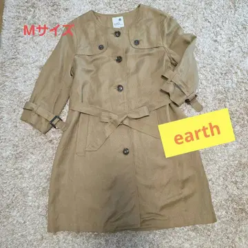 미끌레 선착순 earth 얇은 소재 아우터 1장 착용 베이지 트렌치풍