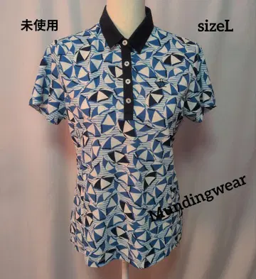 미사용 Mundingwear 로고 자수 피케 셔츠