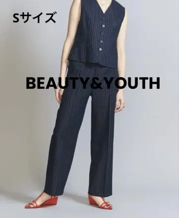 Beauty&youth 초크 스트라이프 팬츠