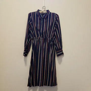 CECIL McBEE 네이비 스트라이프 원피스