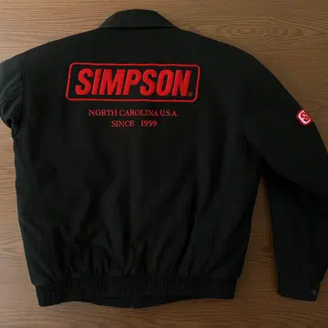 심슨 SIMPSON 자수 로고 블루종 L 사이즈 블랙
