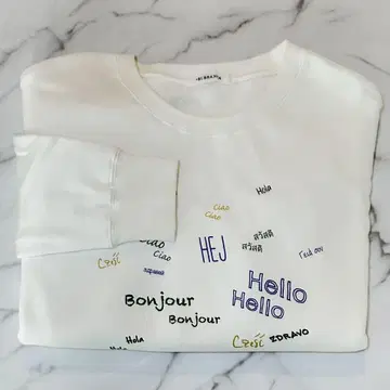 SLOBE IENA +81BRANCA 하치이치블랑카 HELLO 맨투맨