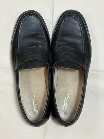 가죽 로퍼/블랙/유나이티드 애로우즈/25.5cm