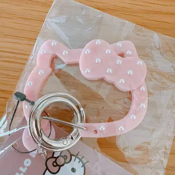 LOWRYS FARM 키티 퀼팅 카라비너 핑크