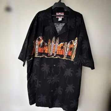 RJC 알로하 셔츠 3X 블랙 서핑보드