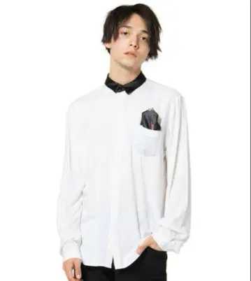 glamb Cleric pocket chief SH 바이컬러 셔츠