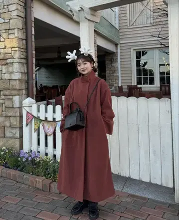 Dareka 멀티 롱 코트 오렌지