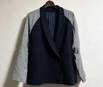 ETHOSENS 에토센스 바이컬러 숄카라 테일러드 자켓