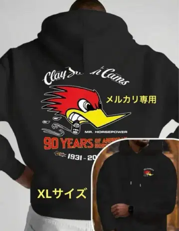 클레이 스미스 90주년 기념 패턴 후드티 XL 사이즈 블랙