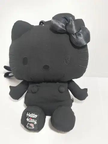 헬로키티 다이컷 백팩 백 블랙 검정 봉제 인형 산리오