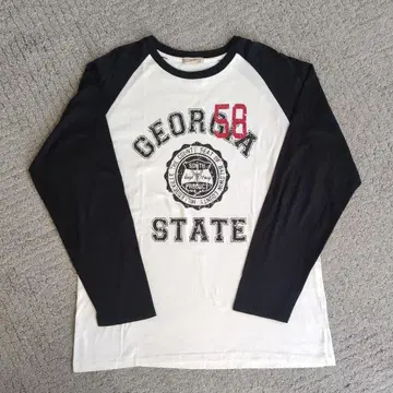 GEORGIA STATE 58 긴팔 티셔츠 5L 화이트 블랙 남성용