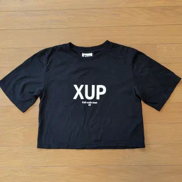 XUP 크롭T셔츠 블랙 반팔