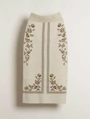 Eaphi scarf motif knit skirt