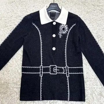 새상품급 극레어 ANNA SUI 니트 스웨터 상의 긴팔 울 블랙