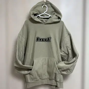HUF 카키 후드티 L