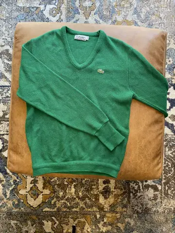 [ LACOSTE ] 그린 V넥 니트 스웨터