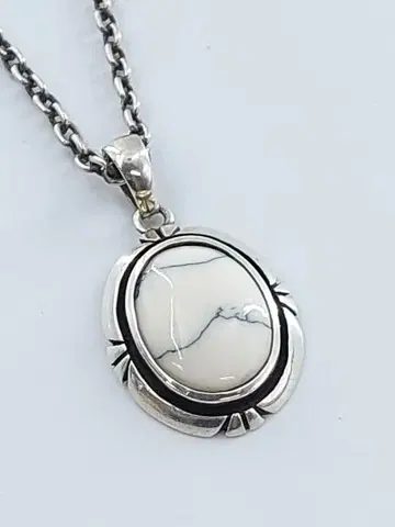 액세서리 925 실버 펜던트 탑 화이트 터콰이즈 2.5 x 2