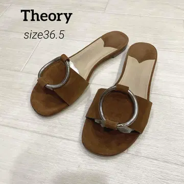 이탈리아제 Theory 띠어리 스웨이드 뮬 샌들 36.5