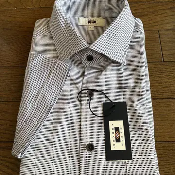 JOSEPH ABBOUD 체크 무늬 반팔 셔츠 L