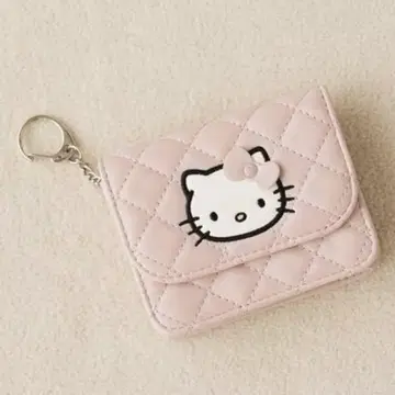 HELLO KITTY 퀼팅 카드 케이스 키 참
