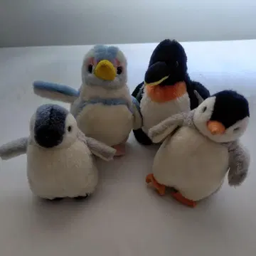 펭귄 봉제 인형 4개 세트