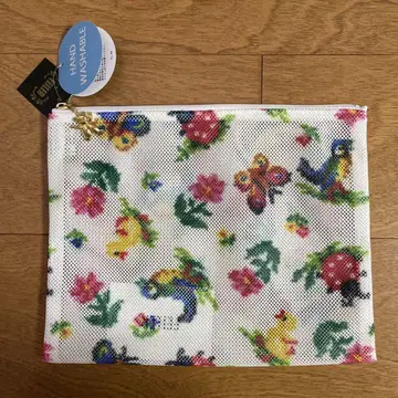 하이디 메쉬 파우치 L 화이트