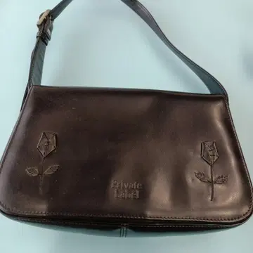 Private Label 블랙 가죽 핸드백